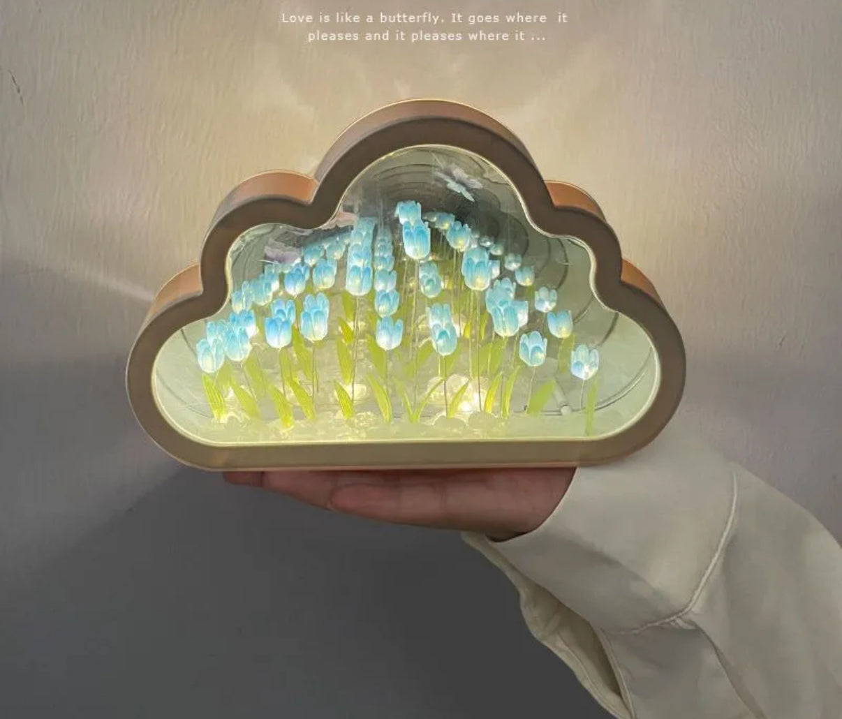 Cloud Mirror Tulip Lamp