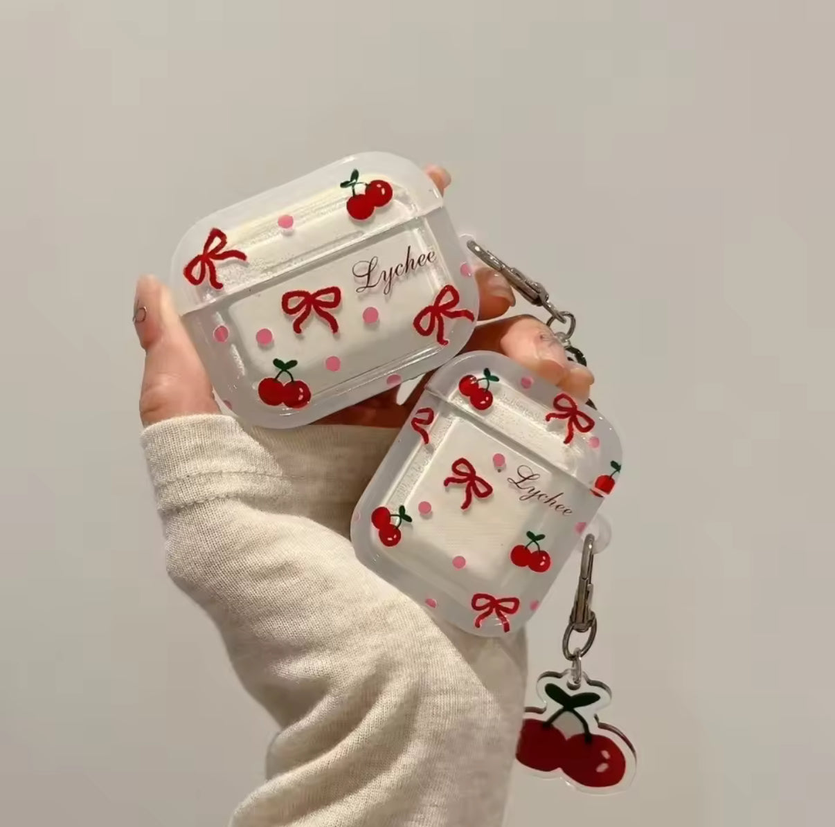 AirPods Bows And Cherries Case