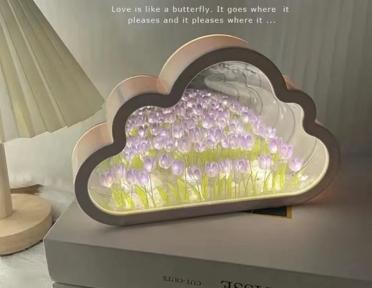 Cloud Mirror Tulip Lamp