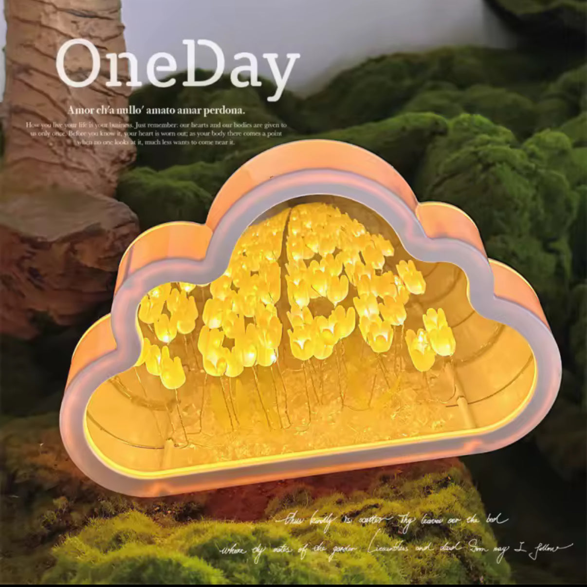 Cloud Mirror Tulip Lamp